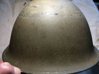 Ww2 Wwii British - Canadian Mk3 Steel Helmet & Liner Bmb Dated 1943 Sz 7 - 1/4