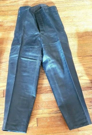 Ww2 German U - Boat / Panzer Leather Pants Brought Home By Us Veteran