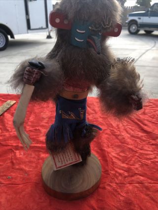 Native American Kachina Doll: 12” Roadrunner Artist Kimberly Yazzie Navajo