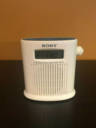 Vintage Sony Icf - S79v 4 Band Shower Radio Tv/weather/am/fm Pre Owned