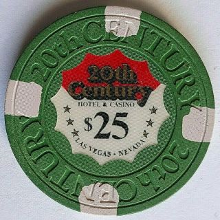 $25 20th Century - Las Vegas Casino Chip