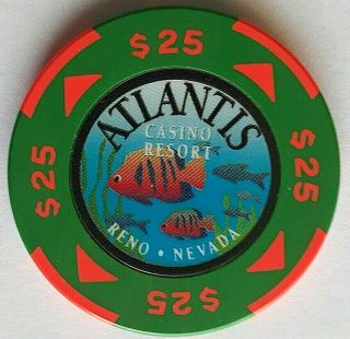 $25 Atlantis - Reno Nevada Casino Chip