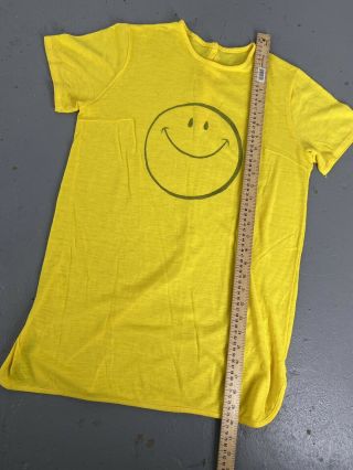 VINTAGE 70s SMILEY FACE COTTON POLYESTER BLEND BACK BUTTON MADE IN USA T SHIRT 3