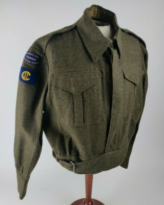 Wwii Ww2 2nd Canadian Div Queens Own Cameron Highlanders Battledress Jacket 1941