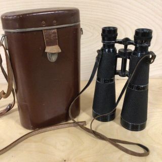 Vintage Hensoldt Wetzlar Binoculars Dialyt 16 X 56 & Case (made In Germany)