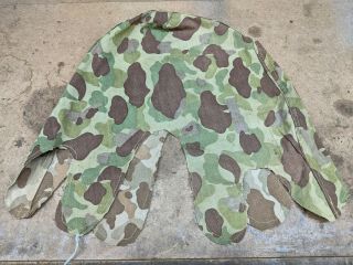 Wwii Usmc Marine Corps Reversible Camo Helmet Cover First Pattern,  No Rips Tears