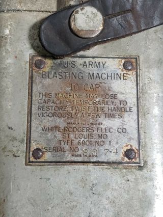 U.  S.  Army 10 Cap Blasting Machine WW2 2