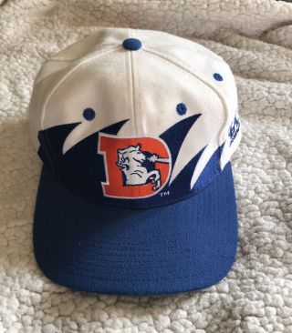 Vintage Logo Athletic Denver Broncos Shark Tooth Fitted Hat