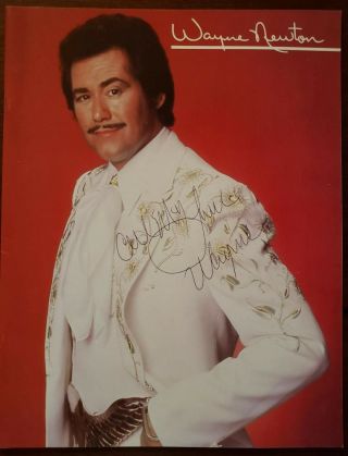Vintage 1980s Signed Autographed Wayne Newton Las Vegas 24 Page Concert Program