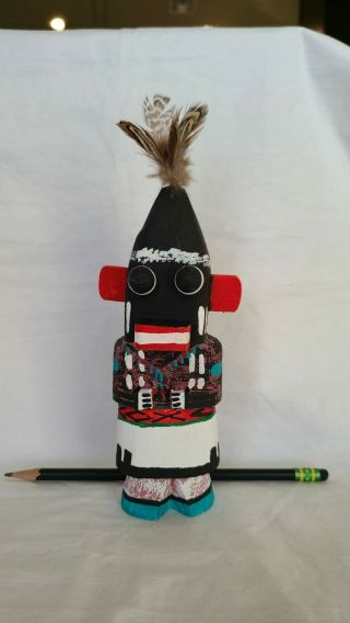 Hopi Kachina Doll By Pooley - Pookang Kwivi (war Kachina) Route 66 Style