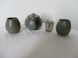 Anthropologie Kotobuki Japanese Lucky Owl Tea Pot Set 2 Cups Coffee Mugs 3
