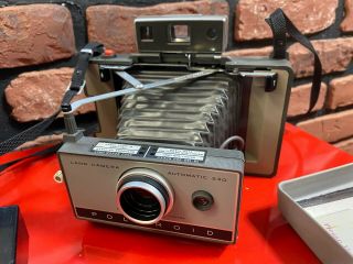 Vintage 1960 ' S Polaroid 230 Land Camera/Case NOS BLACK & WHITE 87 & 107 FILM 2