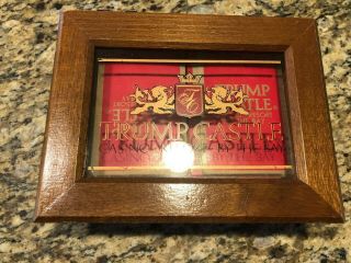 Trump Castle Of Atlantic City Playing Cards In Wood & Glass Box