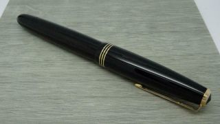 Vintage Parker Senior? Duofold Black Fountain Pen Button Fill,  18ct Nib,  France