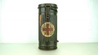 Ww2 German Medic Gas Mask Can,  1943 Year