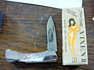 Nos Punchboard Trade Stimulator Prizes Pinup Knives The Vixen Ii Frost Cutlery