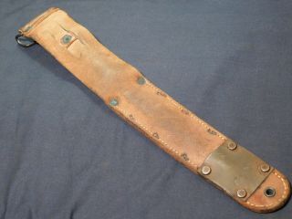 A,  WWII US M6 1943 Viner Bros Leather Scabbard Sheath for M3 Trench Knife Dagger 2