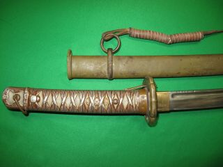 Japanese Ww2 Type 95 Army Nco Sword With Matching Scabbard