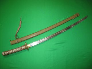 Japanese WW2 Type 95 Army NCO Sword With Matching Scabbard 2