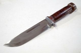 Vintage Cattaraugus 225Q WW2 Fighting Knife w/ Compass Sheath M - 1206 2