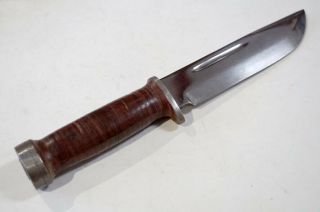 Vintage Cattaraugus 225Q WW2 Fighting Knife w/ Compass Sheath M - 1206 6