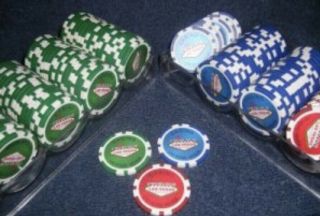 CAMEL Las Vegas Casino Poker Chips Boxed Vintage Set of 50 Red Green Blue 2