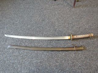 Wwii Japanese Army Nco Sword Mis - Matched With Scabbard