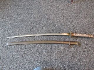 WWII Japanese Army NCO sword mis - matched with scabbard 5