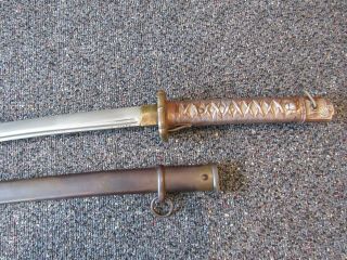 WWII Japanese Army NCO sword mis - matched with scabbard 6