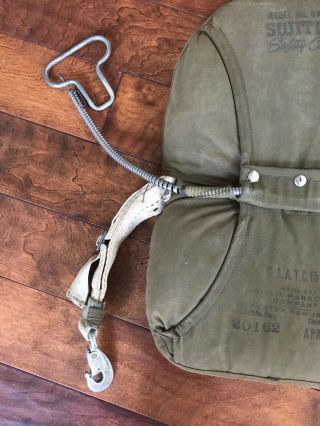 WWII WW2 1946 SWITLIK QAB A - 4 SAFETY PARACHUTE PACK CANOPY CHUTE COMPLETE 3