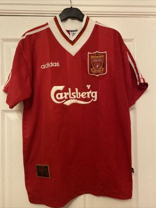 Vintage Liverpool 1995 - 1996 Home Football Shirt - Size Large