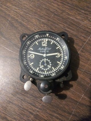 Vintage Mathey - Tissot Type 12 Swiss Made Aircraft Clock Dated Jan 1977 - Running