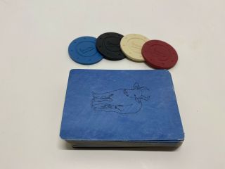 Michael Graves Poker Chip Set with Wood Caddy And Deck Of Cards 2