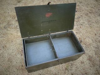 WWII US ARMY WOODEN FOOT LOCKER with TRAY - 1943 WW2 ENLISTED 3