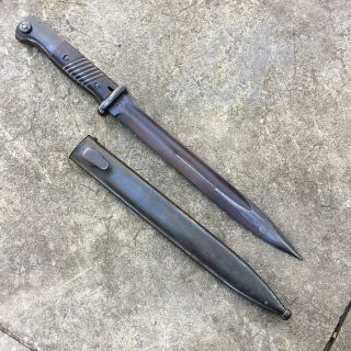 Wwii German K98 Combat Bayonet Matching Numbers Scabbard Knife Sword