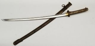 WWII IMPERIAL JAPANESE ARMY NCO SWORD.  MATCHING TYPE 95 NCO SWORD 2