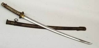 WWII IMPERIAL JAPANESE ARMY NCO SWORD.  MATCHING TYPE 95 NCO SWORD 3