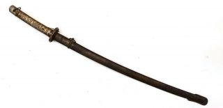 WWII IMPERIAL JAPANESE ARMY NCO SWORD.  MATCHING TYPE 95 NCO SWORD 5