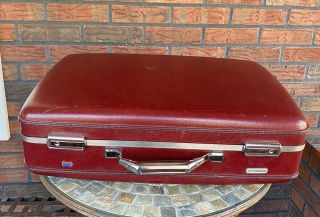 Vintage Suitcase American Tourister Luggage Hard Shell Retro Locks No Key Vtg