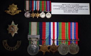Ww 2 British Army P.  O.  W.  Medal Group Of (5) Named,  Dunkirk Captured W/research