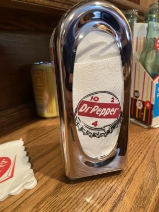 Vintage 1950s Dr Pepper Soda Fountain Counter Top Napkin Dispenser Good For Life