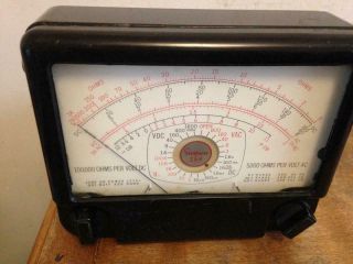 Vintage Simpson 269 Ultra High Sensitivity Volt Ohm Multimeter Bakelite /Leads 2