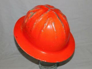 Vintage Orange McDonald T Aluminum Hard Hat,  Mine Safety,  Logger Miner Mining 2
