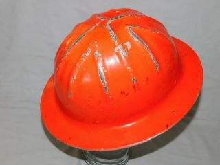 Vintage Orange McDonald T Aluminum Hard Hat,  Mine Safety,  Logger Miner Mining 3