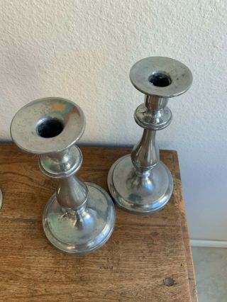 Vintage Duratale by Leonard Pewter Candle Stick Holders,  9 