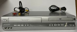 Panasonic Pv - D4745s Vhs/dvd Vcr Combo Player Cables No Remote Silver Vintage