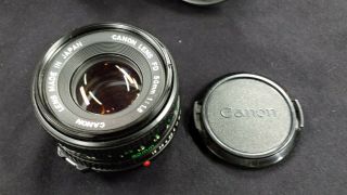 Vintage Canon Camera Lens Fd 50mm F 1:1.  8 Slr Made In Japan With A Case