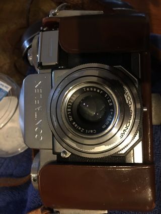 Vintage Contaflex Ikon Zeiss Camera & Lens As Parts - Not A Cam.  buff 3
