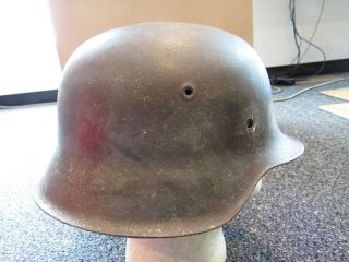 Wwii German M - 42 Helmet Shell Post War Repainted Et64 Marked