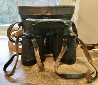 Hensoldt Wetzlar Binoculars 6 X 30 Leather Case Pre 1936 German Wwii Dienstglas